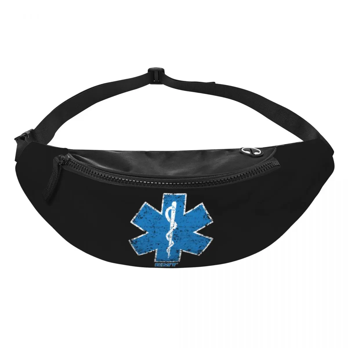 Emt Star Of Life Fanny Pack Men Women Custom Paramedic Medic Ambulance Crossbody Waist Bag for Running Phone Money Pouch