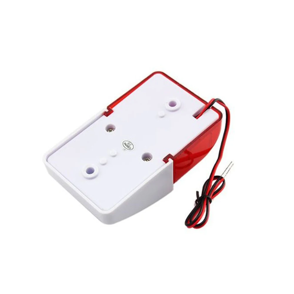 Mini Wired Strobe Siren Durable 5V 12V 24V 220V Sound Alarm Strobe Flashing Red Light Sound Siren Home Security Alarm System