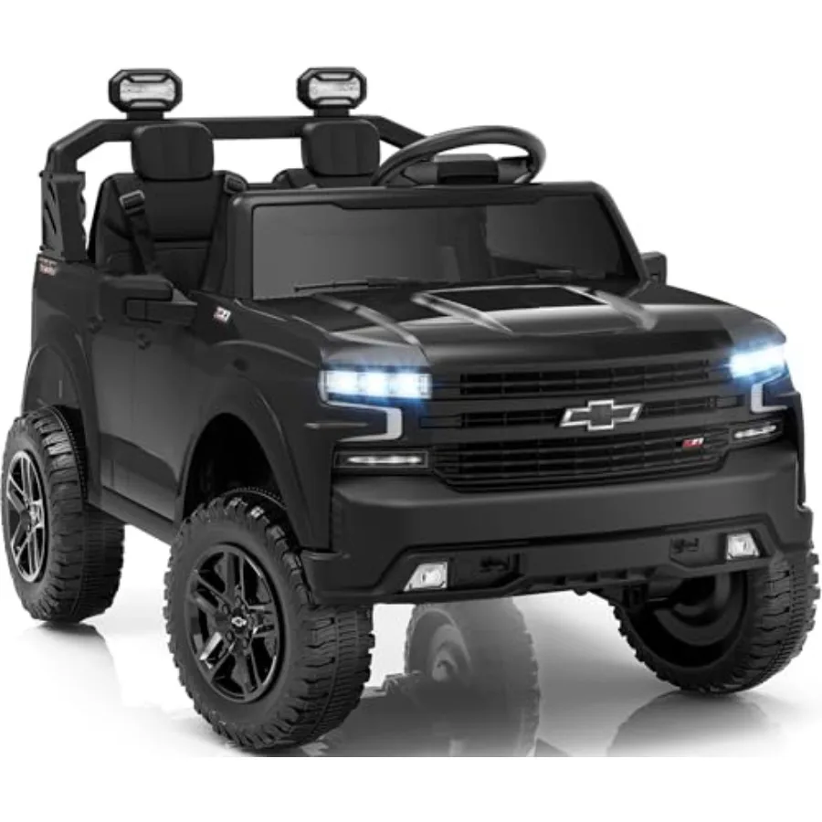 

24V 2 Seater Ride on Toys Licensed Silverado, Electric Vehicle with Remote Control and Seat Belts, Electric Ride On Truck wtih T