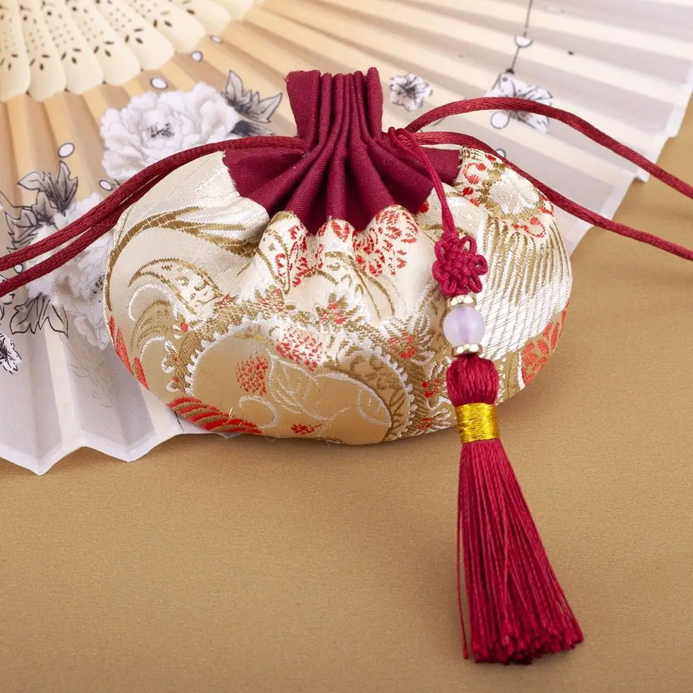 Dragon Boat Festival Bag Flower Embroidery Sachet Jewelry Packaging Brocade Jewelry Storage Bag Retro Pattern Small Pouch