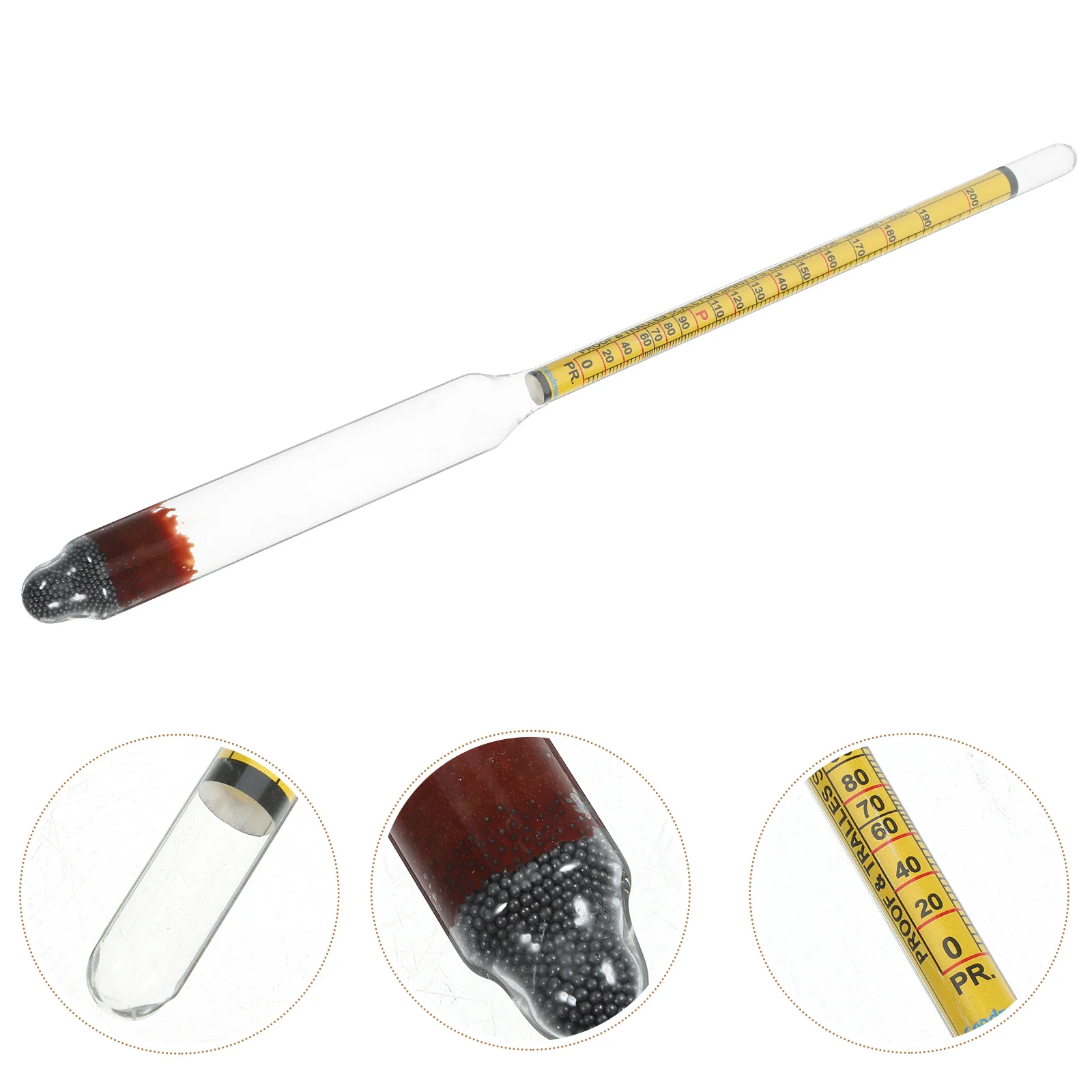

Wine Hydrometer Alcohol Content Tester 0- Glass Measuring Tool for Spirits Beer Cider Home Distilling Equipment