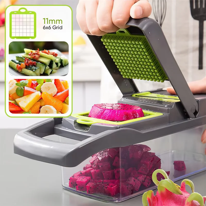 16個入りフルーツ野菜玉ねぎチョッパー スライサー ダイサー - Meal Prep Potatoes のレビューと価格