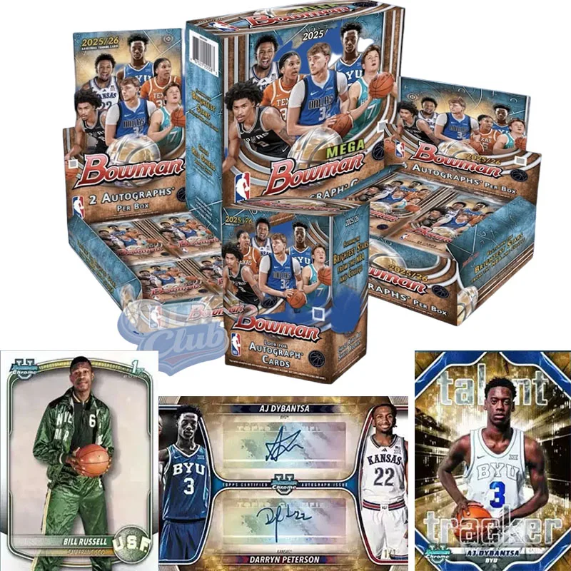 

25-26 Topps Bowman NBA Mega Box, Genuine Flagg James Signed Card, Basketball Star Card Blind Box for Collectors
