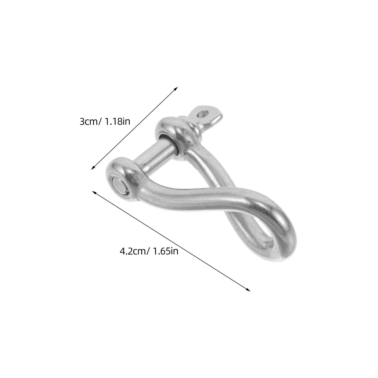 4pcs Twist Clevis Anchor Shackle 5Mm Heavy Duty Stainless Steel Marine Hardware Screw Pin Rigging For Boats Docks Sailing view 3