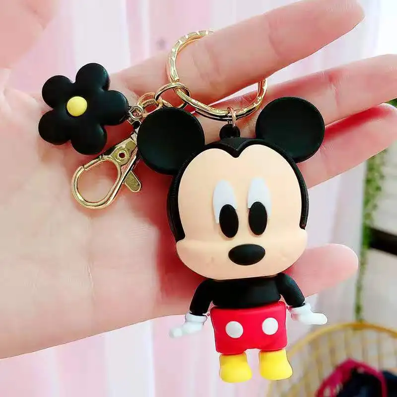 Disney Minnie Mickey Mouse Keychains Cartoon Mickey frozen Figures Boy Girl Bag Key Chains Cute Dolls Keyrings Toy Gifts