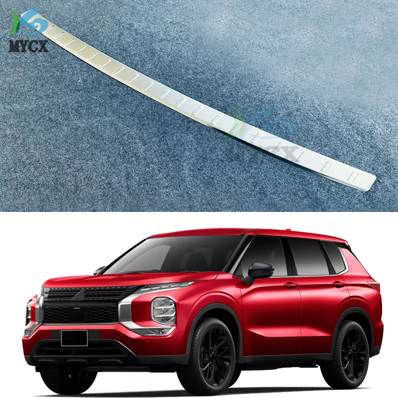 

For Mitsubishi Outlander GM GN 2022 2023 Stainless Steel Rear Bumper Protection Sill Outside Trunks Decorative