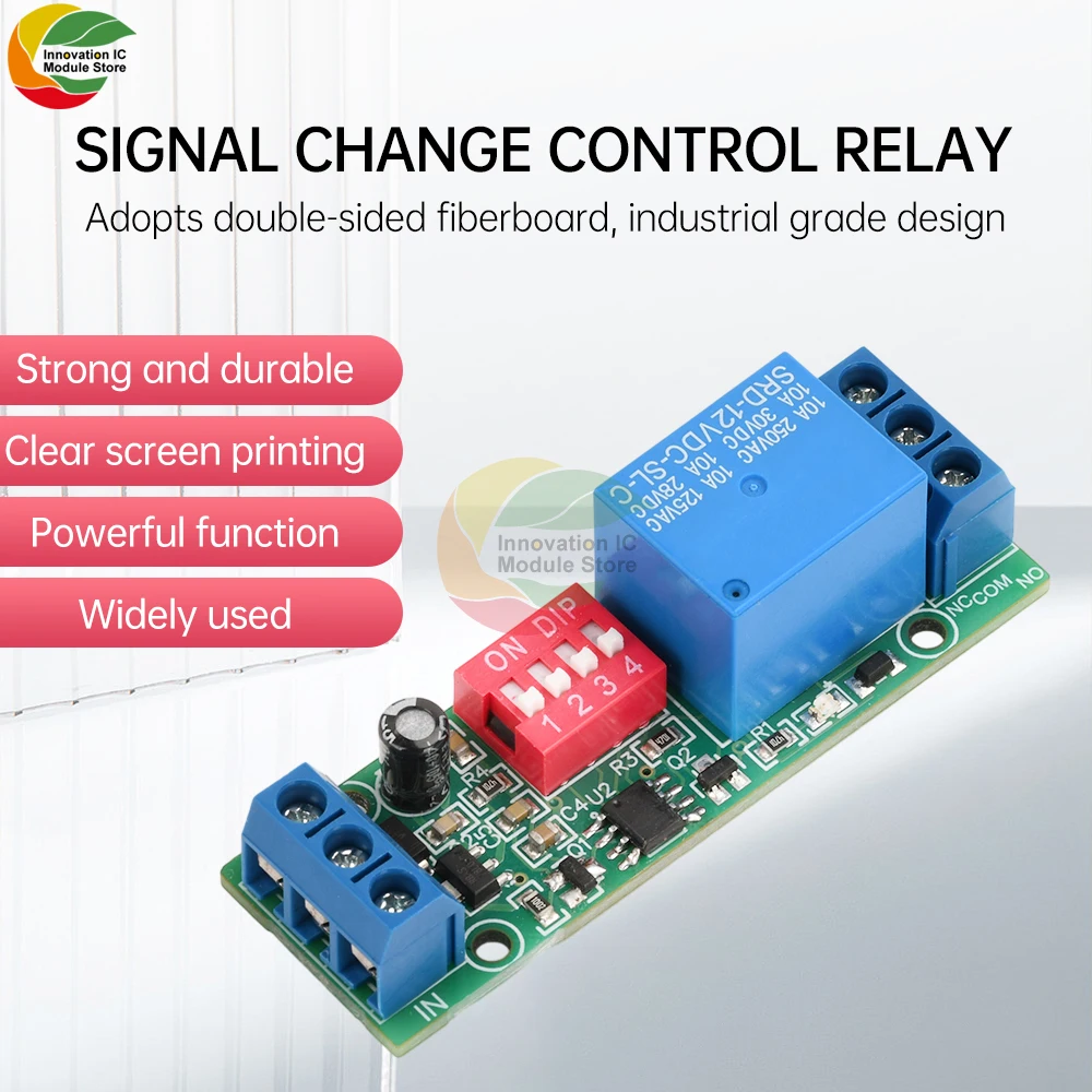 AC 220V DC 30V 10A Time Relay Switch Module Time Controller 0.05S~7S Adjustable Timing Relay Delay Switch