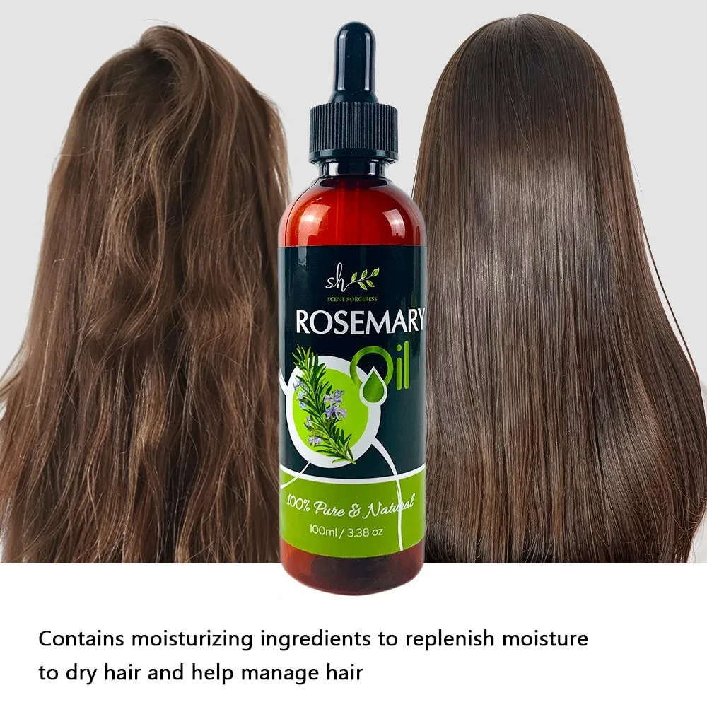 100 مللي زيت تدليك إكليل الجبل مع قطارة مغذية للشعر تفتيح البشرة للاسترخاء الناشر الزيوت العطرية العطرية عيد الميلاد