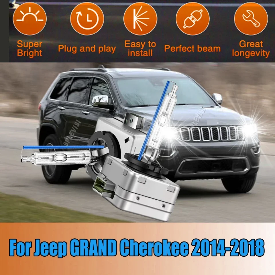 35W Xenon Car Headlight - greater brightness and reducing driving fatigue For Jeep GRAND Cherokee 2014 2015 2016 2017 2018