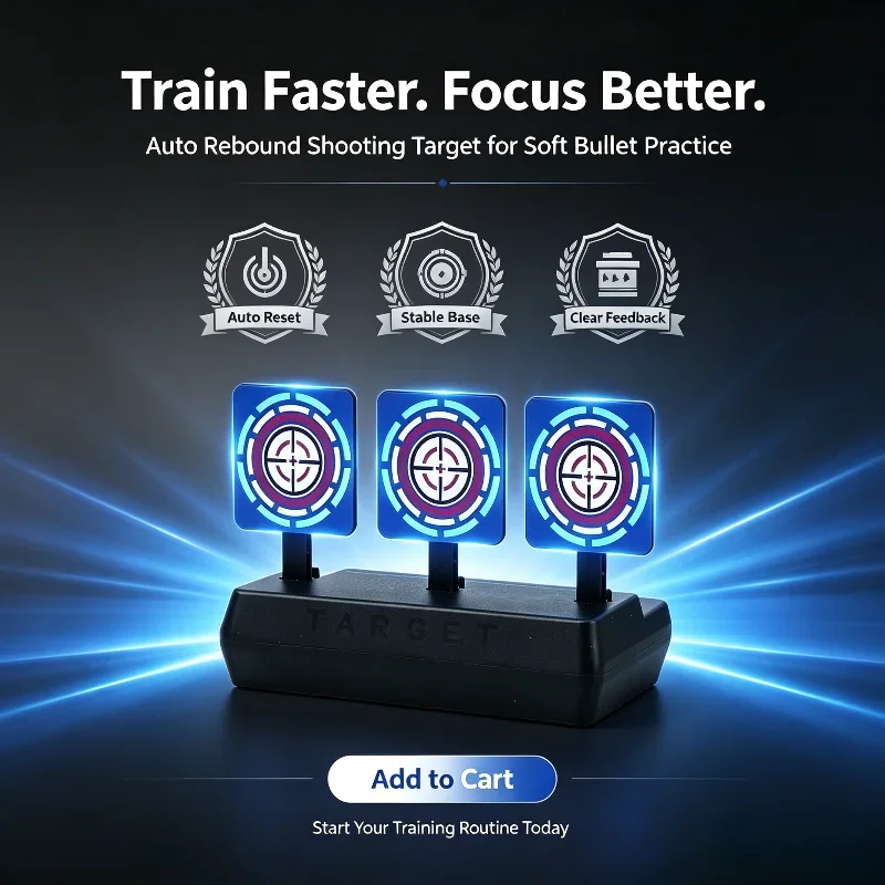 Reusable Mechanical Rebound Game Target Vertical Stand Clear Score Feedback Foam Dart Play Training Gear