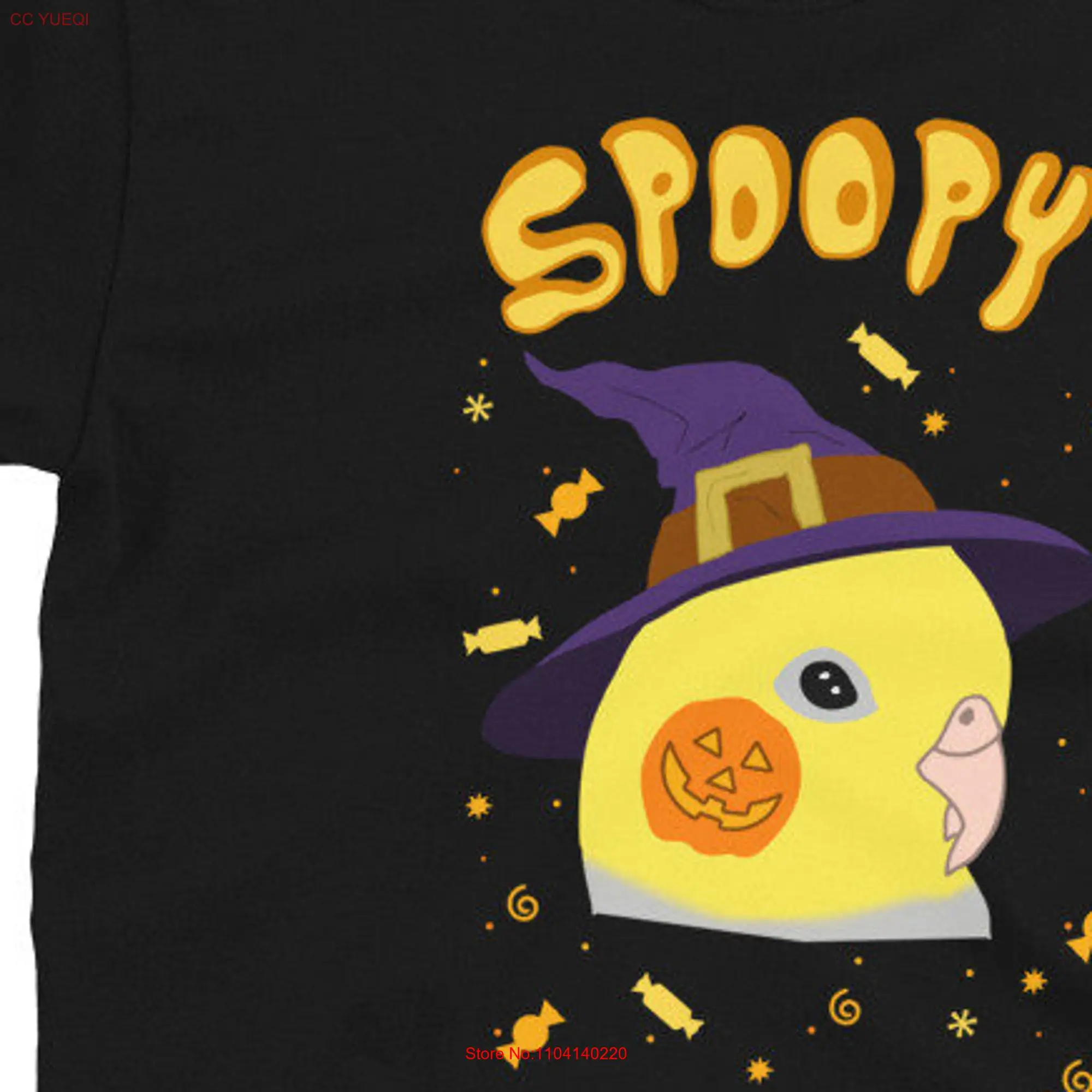 Spoopy Birb T Shirt Spooky cockatiel memes clothes Parrot lover tee Halloween clothing long or short sleeves