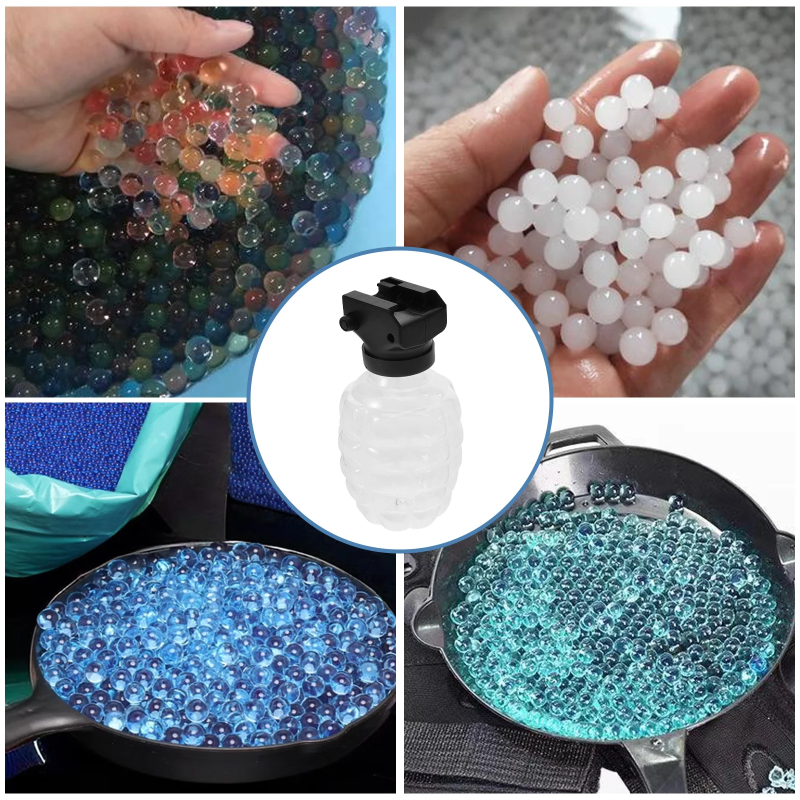 Set di 3 bottiglie di stoccaggio per perline, contenitore sottopacchetto trasparente, portatile, leggero, per accessori per tiratori di perline, piccole fiale con