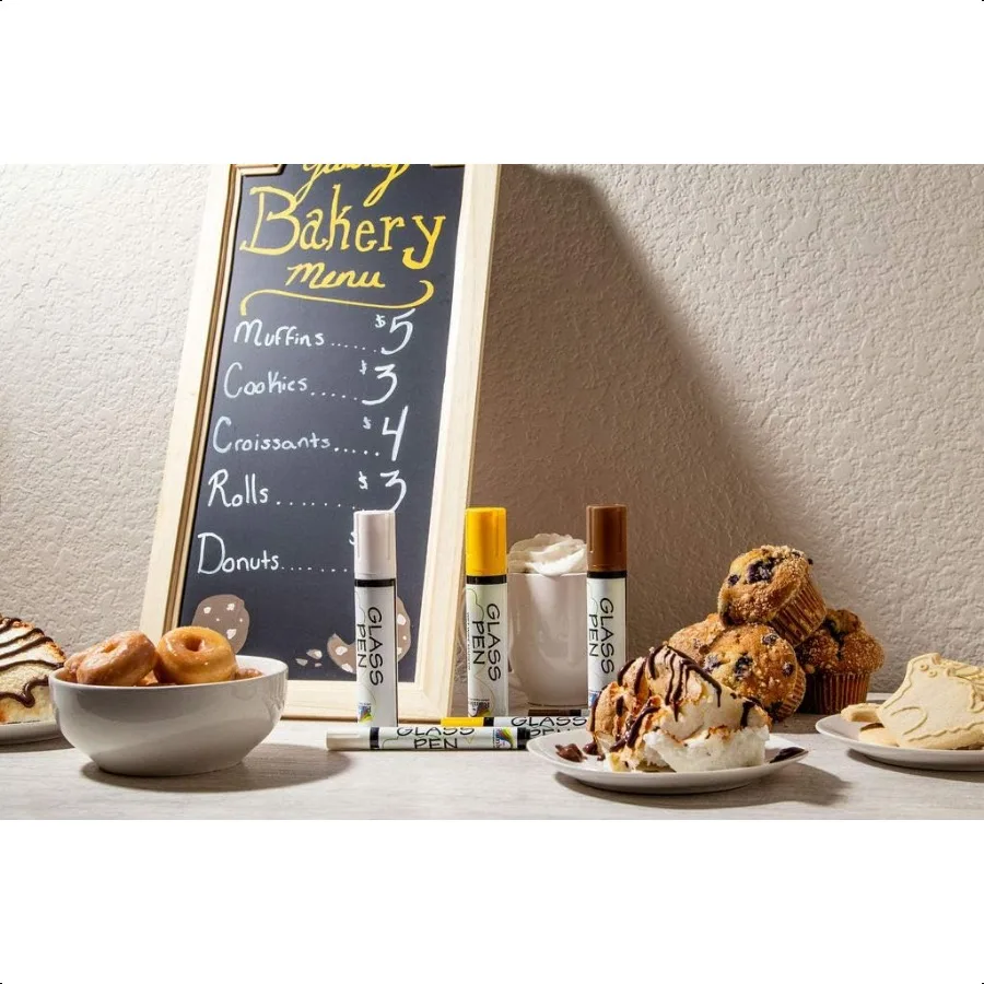 قلم تحديد نافذة القلم الزجاجي: علامات الطباشير السائلة لعلامة السيارة الزجاجية أو قلم مرآة مع طلاء قابل للغسل لنوافذ التخرج للسيارة