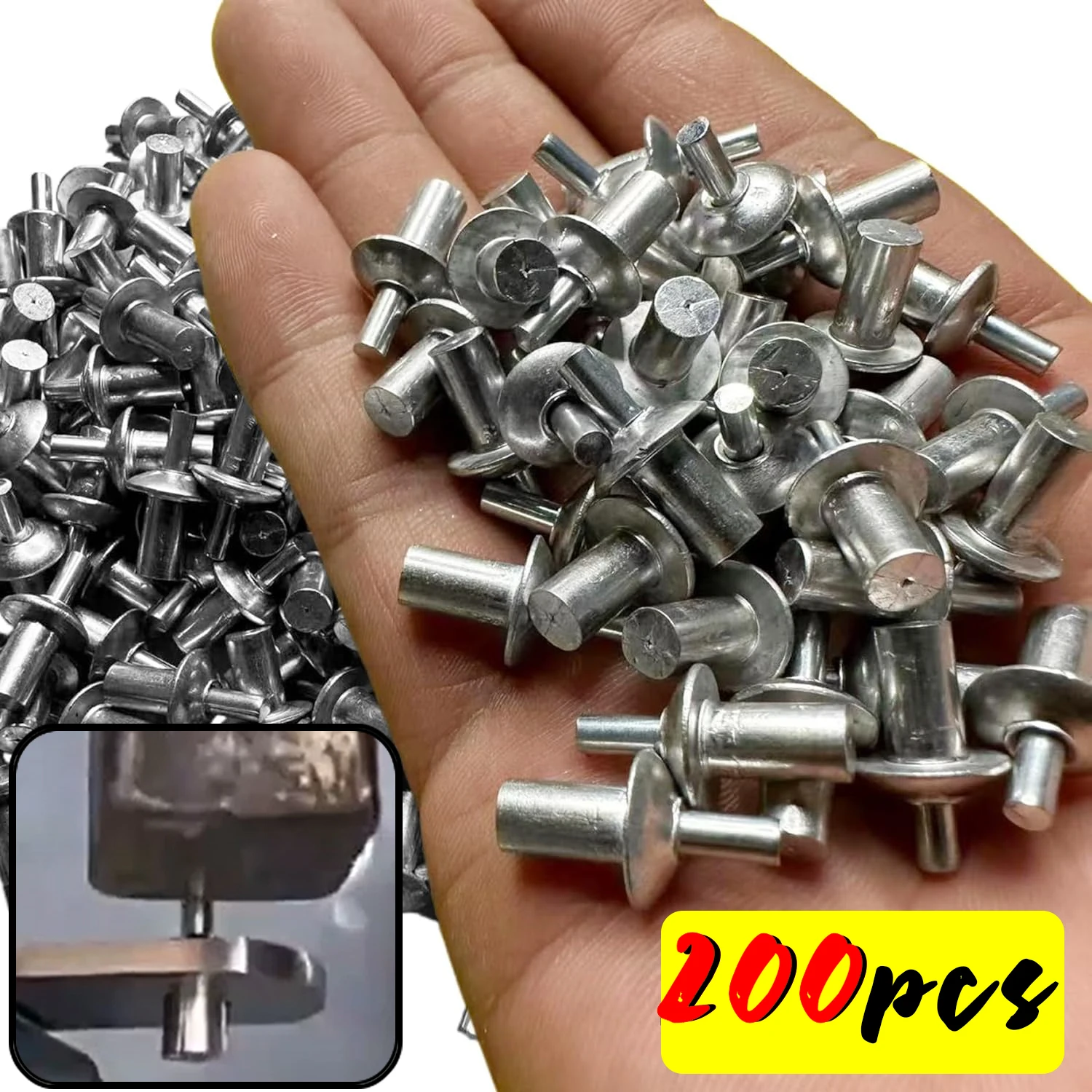 

Aluminum Hammer Drive Rivets with Round Knock Type Expansion Small Rivets to Improve Strength Durability Nails Screws Fasteners