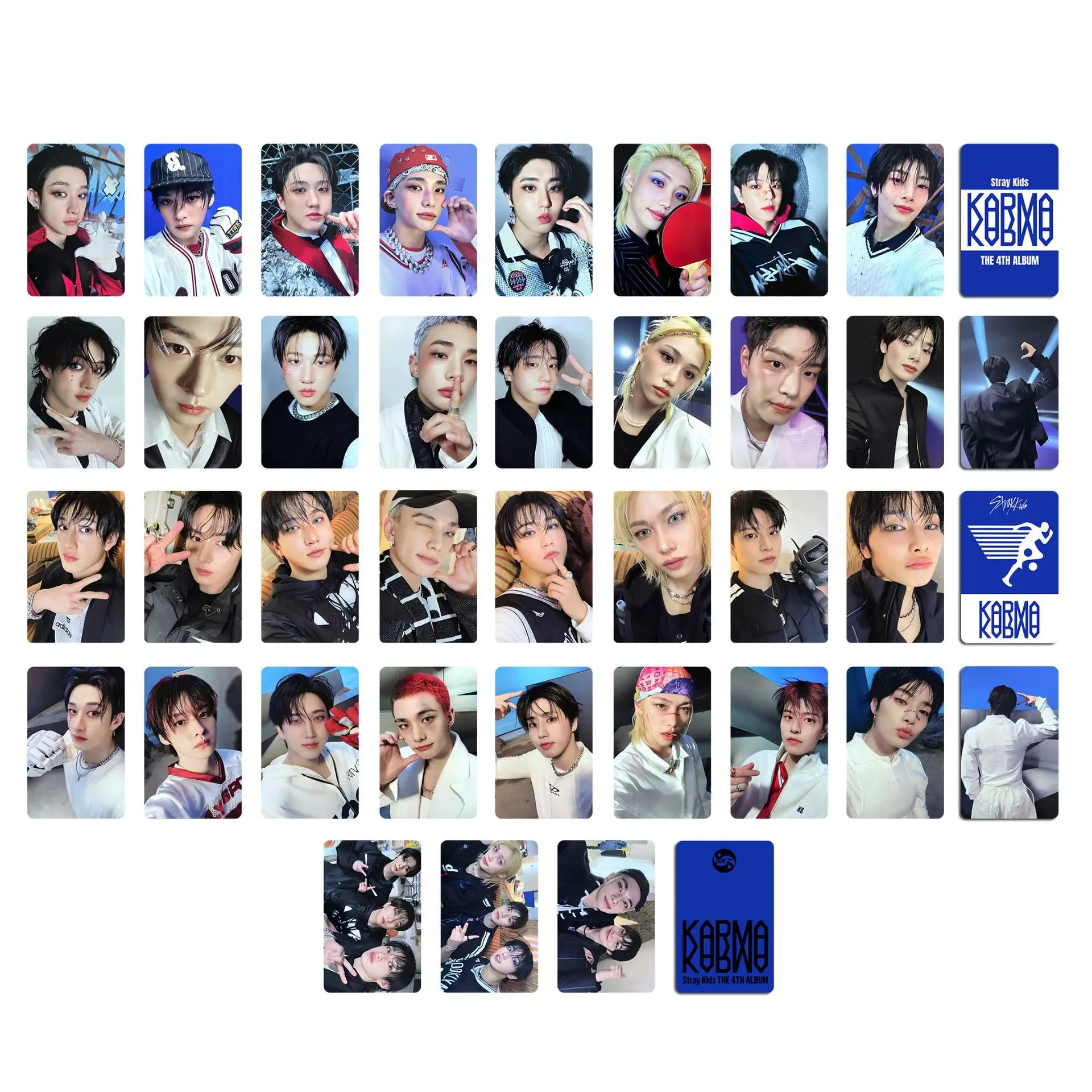 8pcs Kartu Koleksi SKZOO regular four KARMA album baru Straykids, kartu Lomo, kartu kecil, poster, kartu pos, hadiah