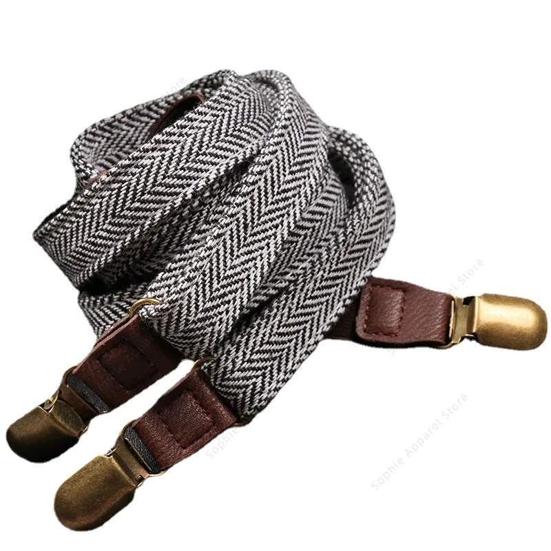 Bretelles Vintage pour hommes et pantalons, Style britannique, bretelles pour femmes et adultes