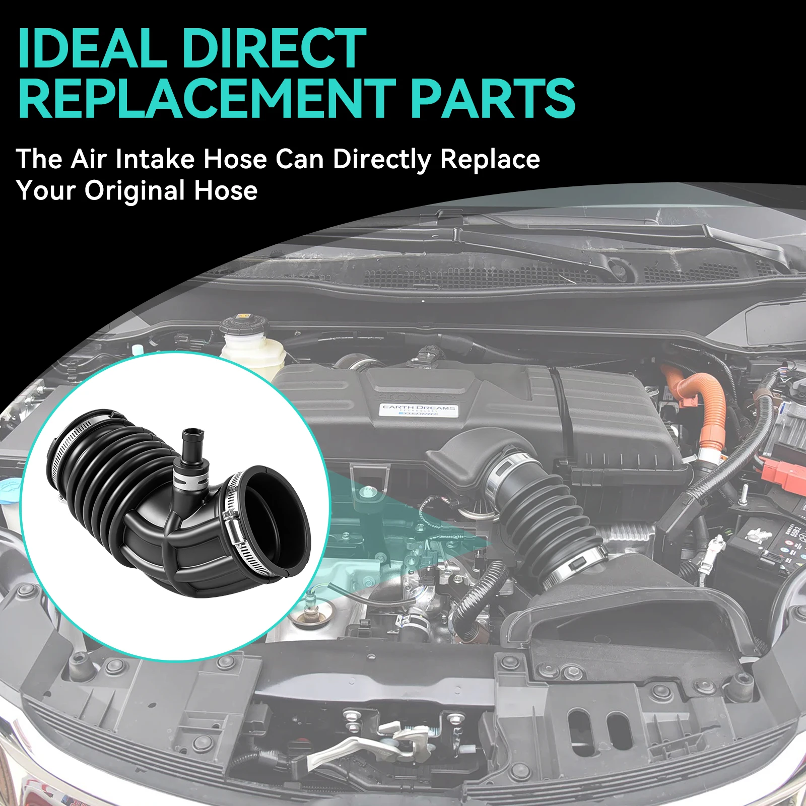 Air Cleaner Intake Hose for 2007 2008 2009 2010 2011 2012 2013 Nissan Altima 2.5L Replace # 16576-JA000 Intake Duct Tube Boot view 6