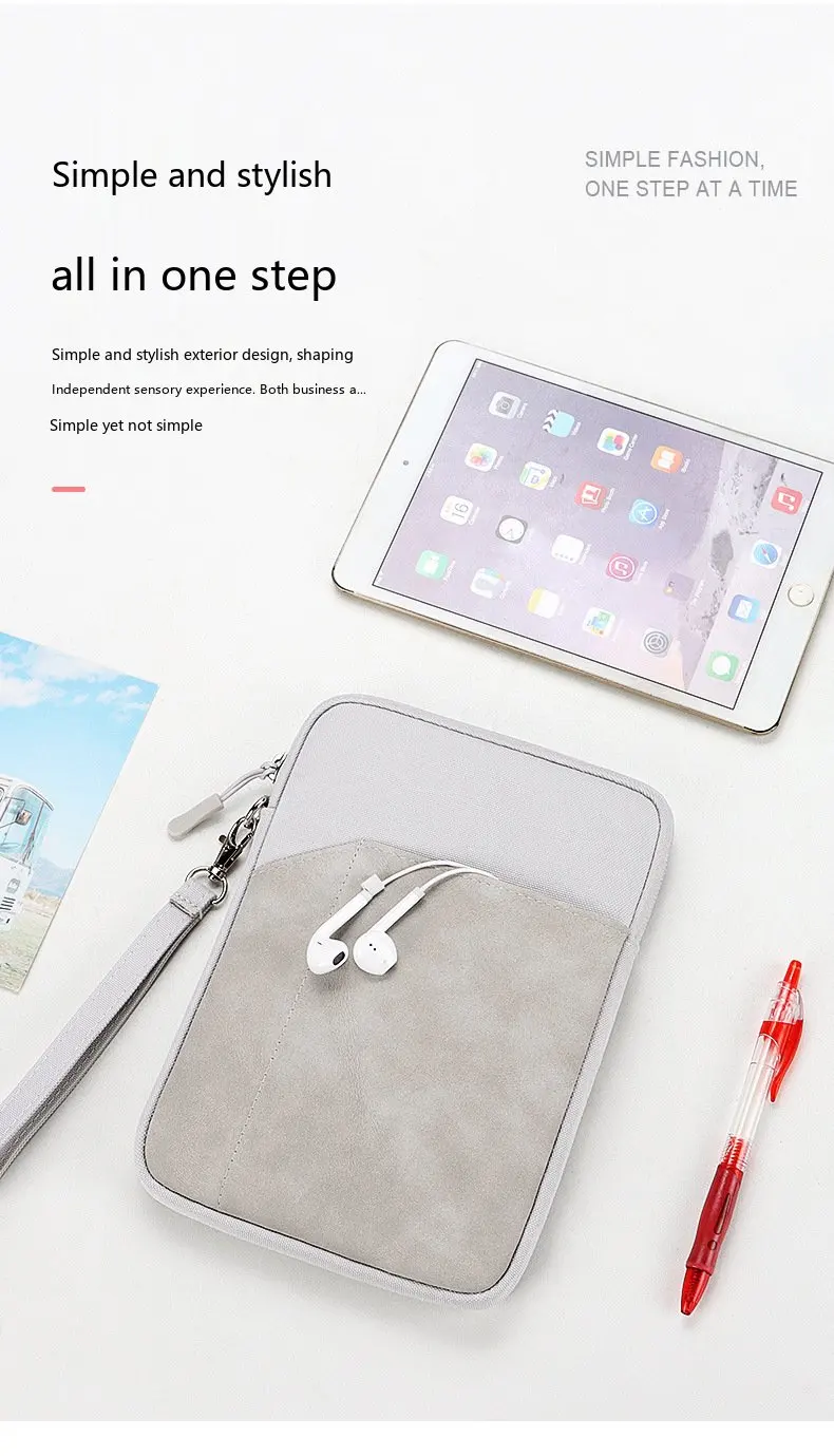Tablet-Schutzhülle 7,9-8 Zoll Tragbare Neopren-Tasche Stoßfest für iPad Mini – Detail 6