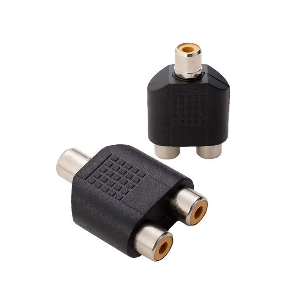 1 шт. разъем RCA Y-разветвитель AV аудио-видео разъем преобразователь 1 гнездо на 2 гнезда адаптер комплект AV разъем RCA штекер к двойному кабелю
