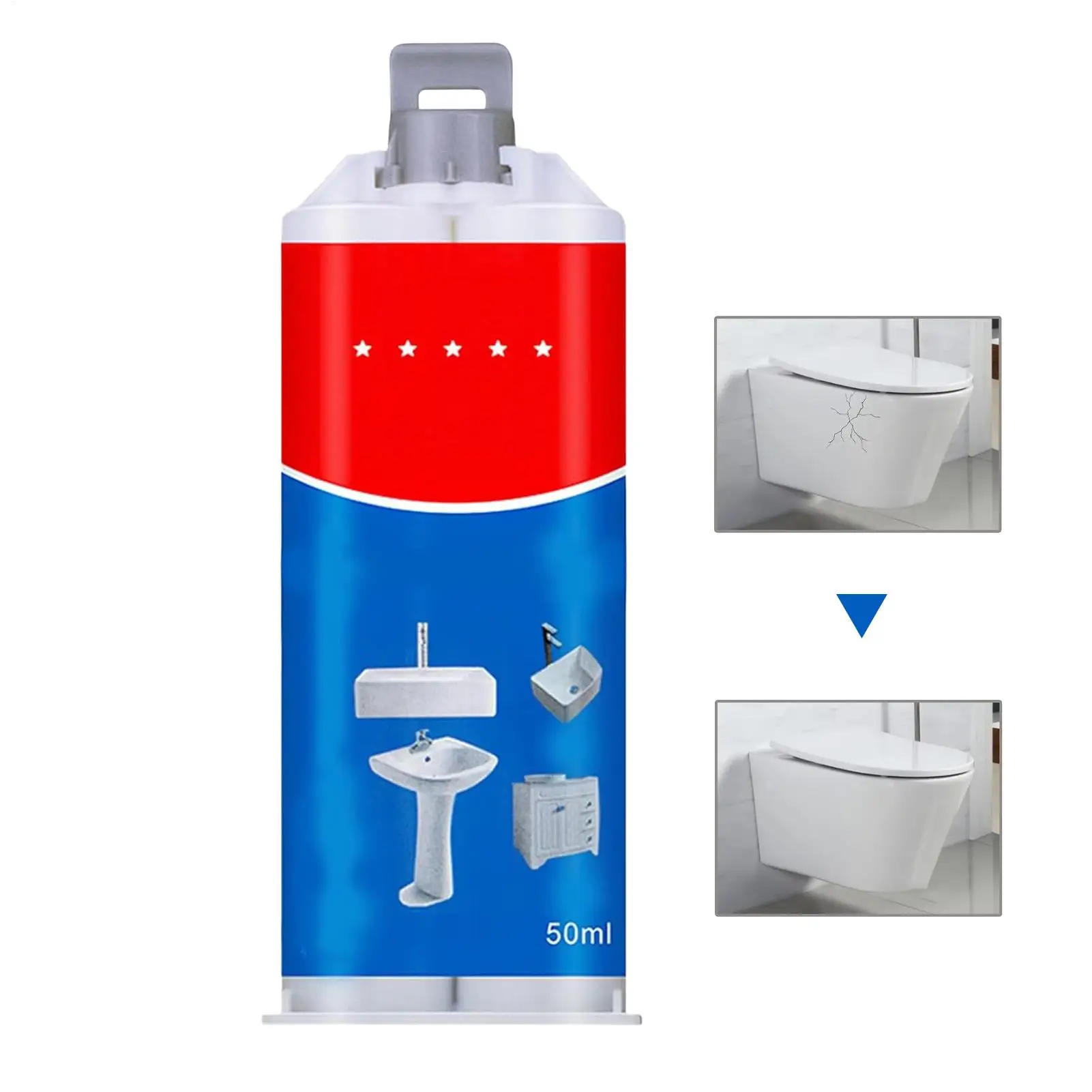 50ml Tile And Ceramic Glaze Repair Paste Fix Tub Chips Sink Cracks with Super Adhesion for Porcelain Ceramic Enamel quick-drying