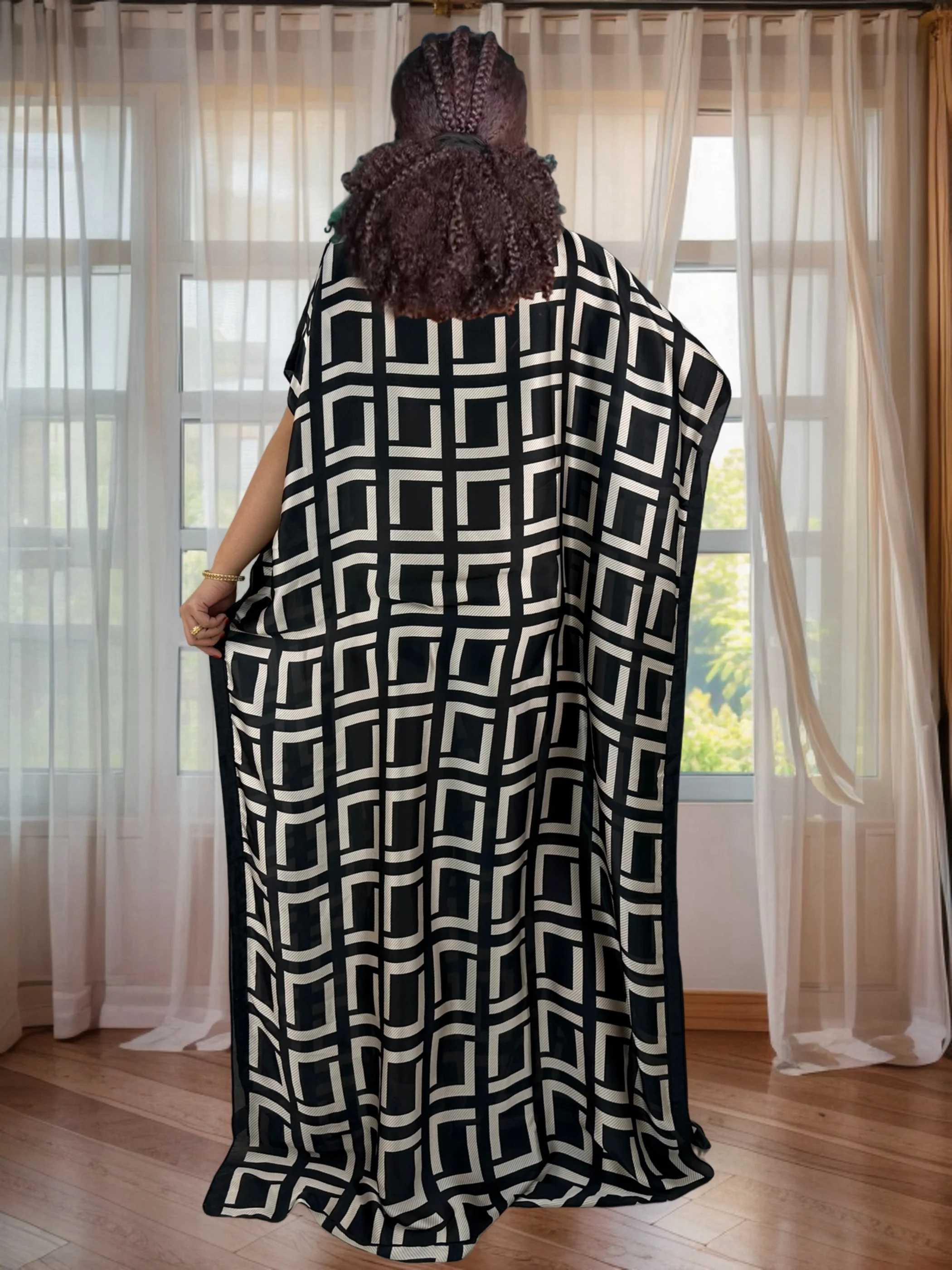 New Style Fashion Oversize African Women Clothing Party Wear with A Headscarf