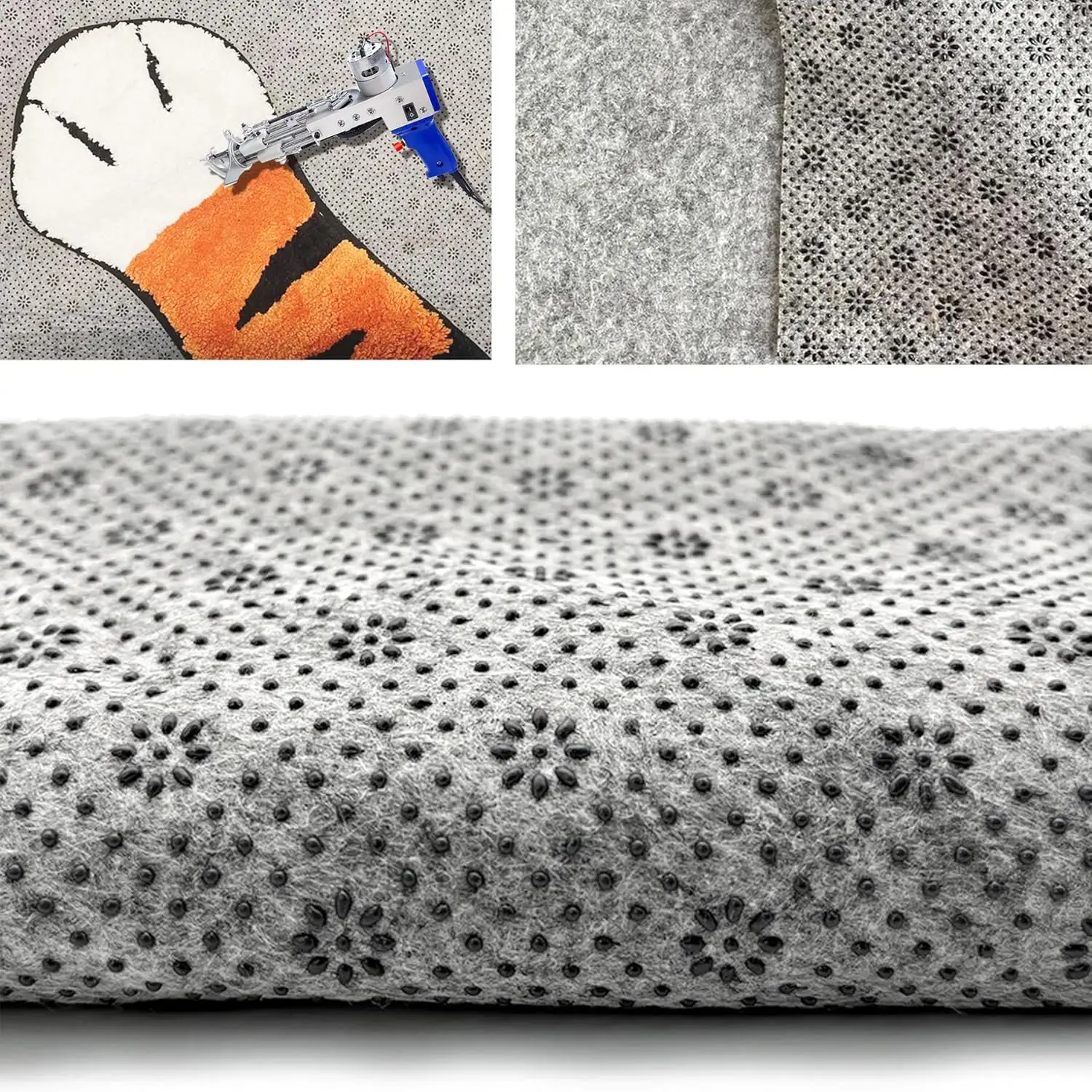 Obrázek 7: 1X5M1.5X2M protiskluzový vinyle opora textilie s mišpule vzkvétat střih pro koberce, tufting pistole, udeřit jehla polštáře