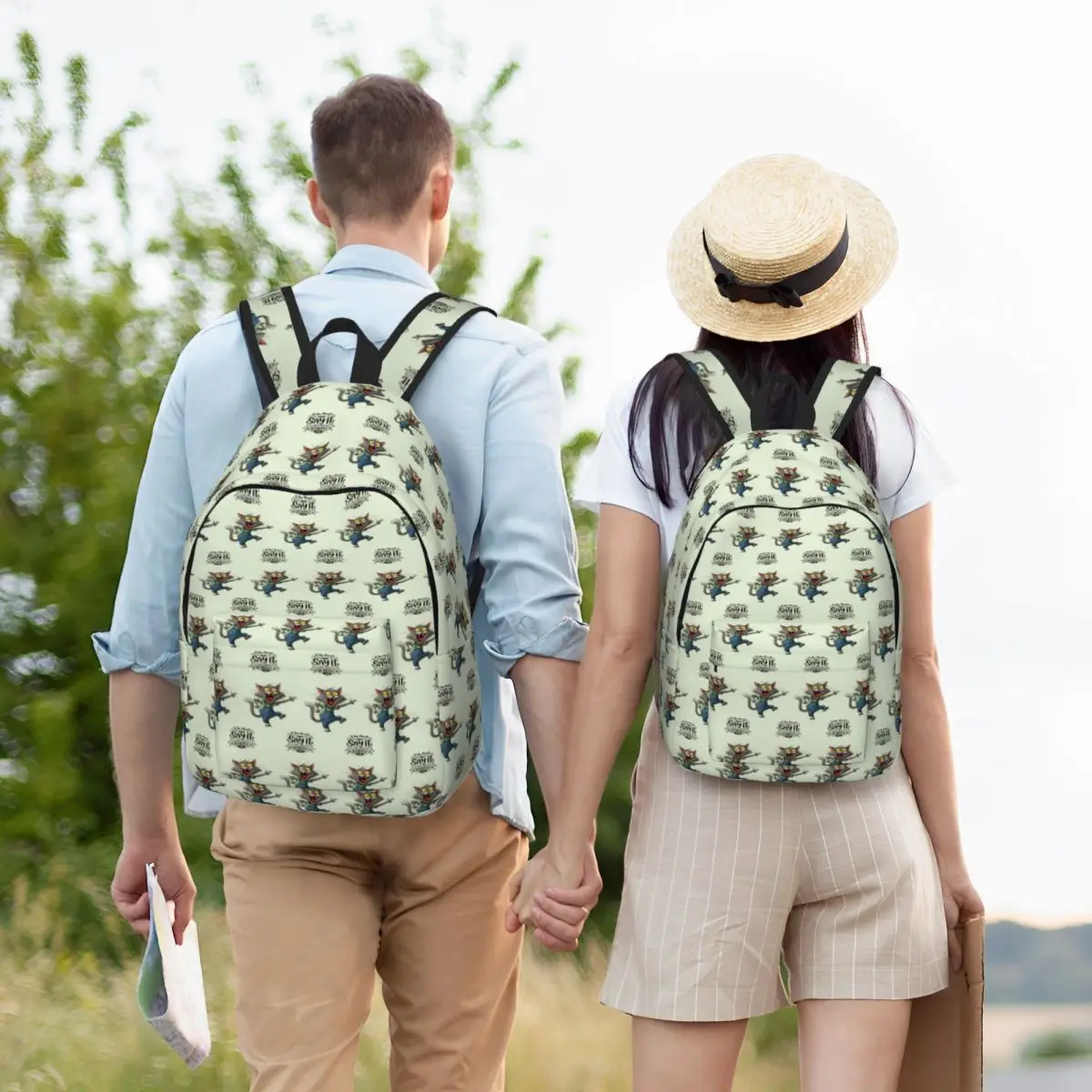

Funny Quotes Backpack Student BookBag Kids School Bag Computer Shoulder Bags for Men Women