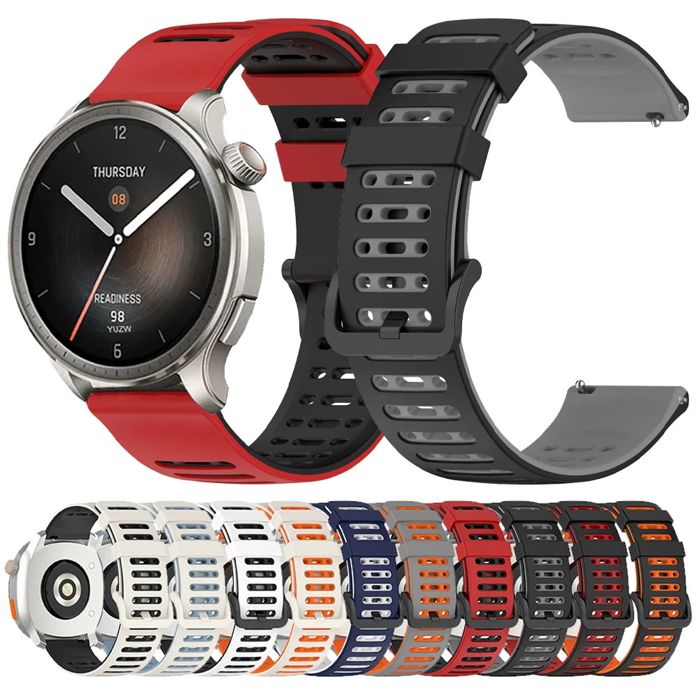 Replacement Strap for Amazfit BALANCE/GTR 4 2 3 Pro Strap Silicone Strap for Amazfit Cheetah Pro/Stratos 3 2s/Bip 5 Watch Band