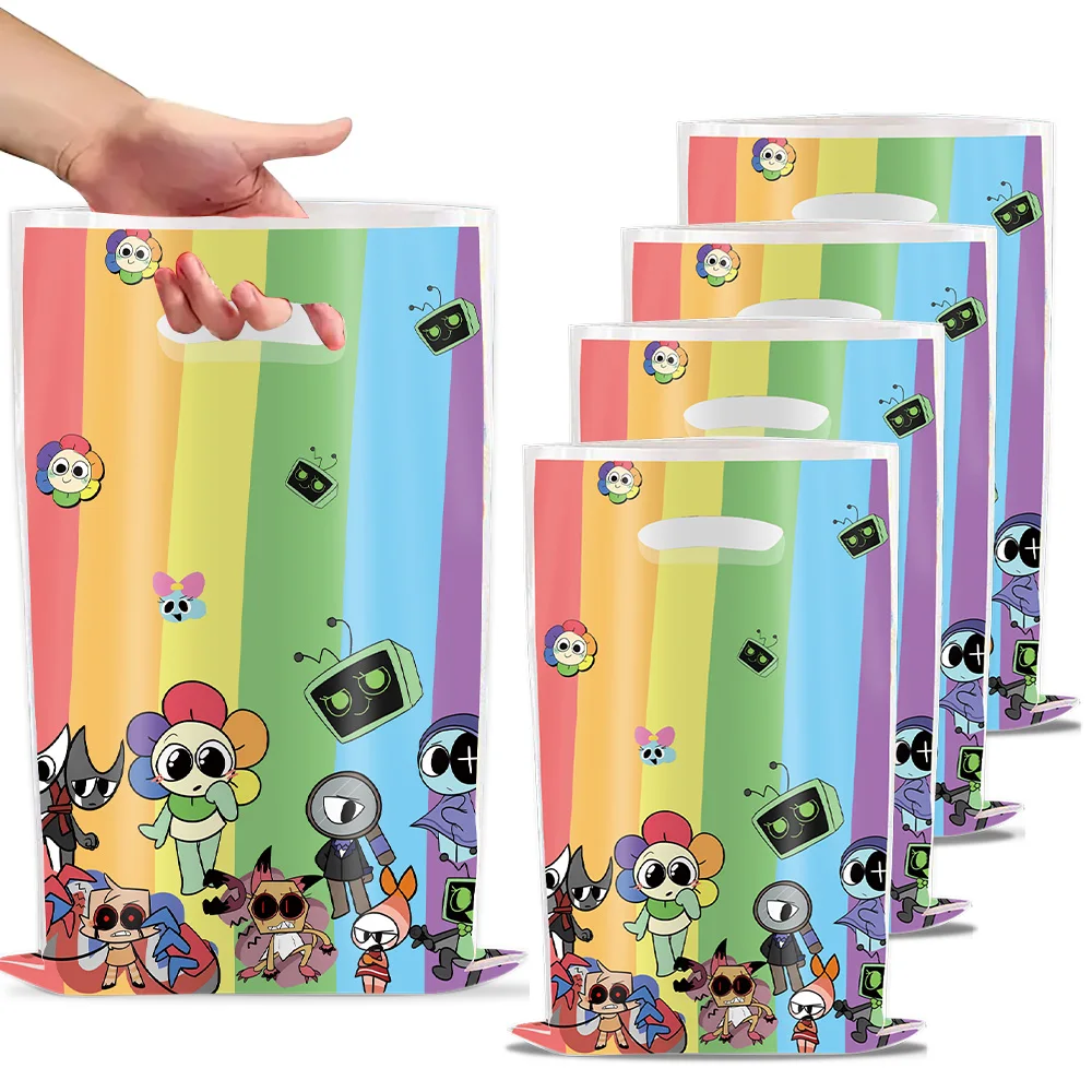 أدوات المائدة لتزيين حفلات أعياد الميلاد العالمية من كارتون داندي، أطباق مفرش المائدة، بالونات علوية للكيك، لعبة رعب، مستلزمات حفلات الأطفال #5