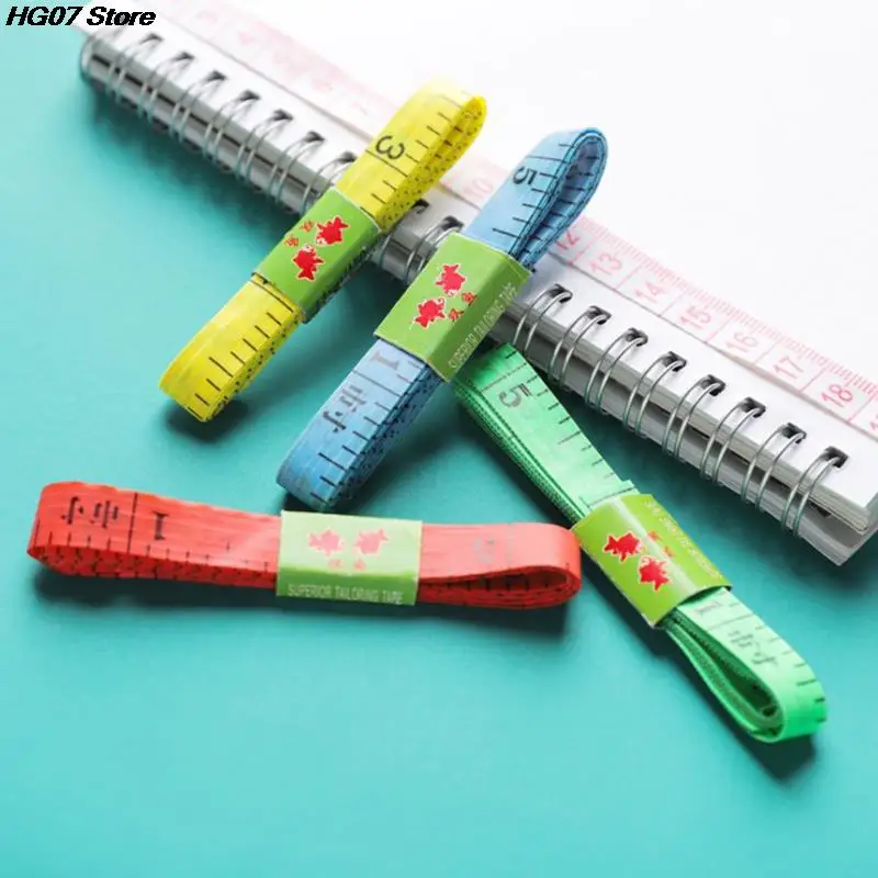New 1.5m Body Measuring Ruler Sewing Tailor Tape Measure Mini Soft Flat Ruler Centimeter Meter Sewing Measuring Tape