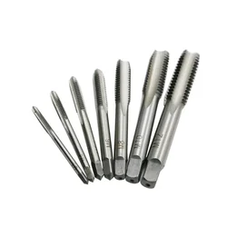 5PCS/7PCS/Set HSS M3 M4 M5 M6 M8 M10 M12 Machine Straight Fluted Screw Thread Metric Plug Hand Tap Drill Set Hand Tools