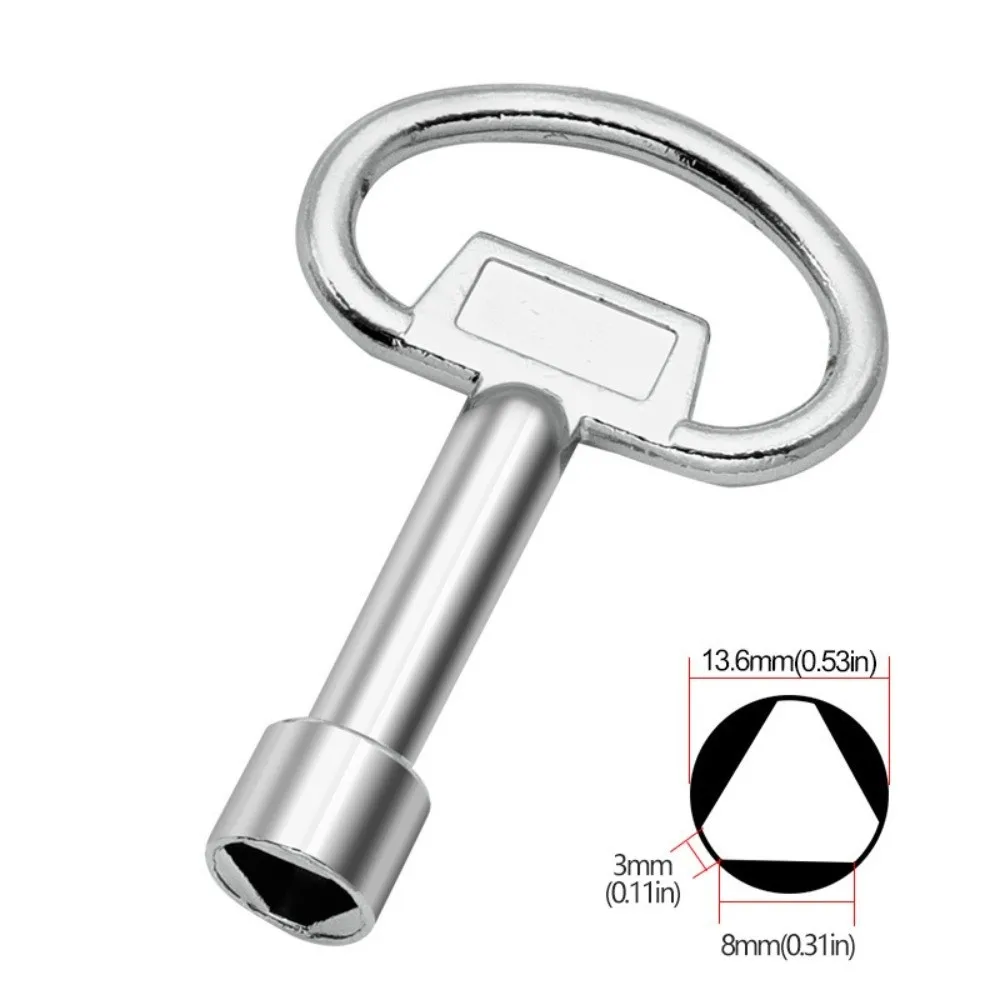 Multi-purpose Triangle Valve Wrench Solid Structure Universal Use Triangle Key Durable Material Labor Saving Elevator Door Key