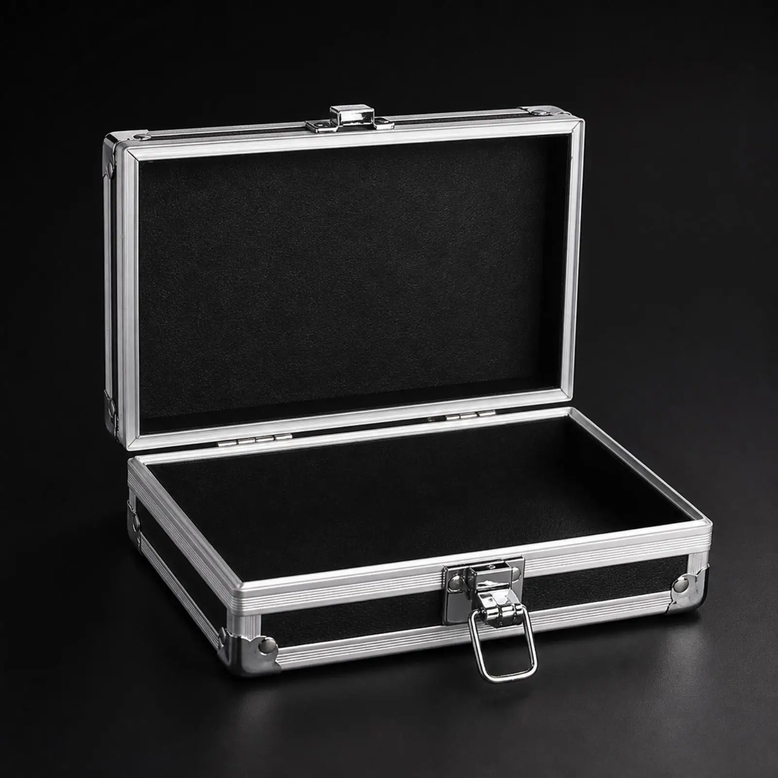 Lightweight Carrying Case Aluminum Frame Hinged Lid Sponge Lined Tool Box for Hand Tools Travel