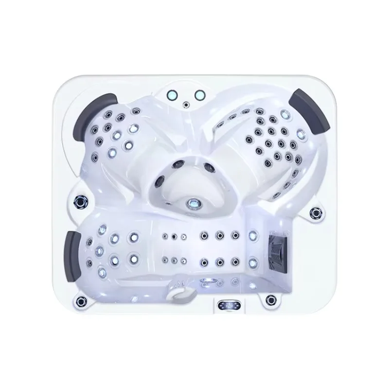 Wholesale New Innovations Application Swim Spa 3 Person Freestanding Bathtub Fiberglass Patio Pool For Family