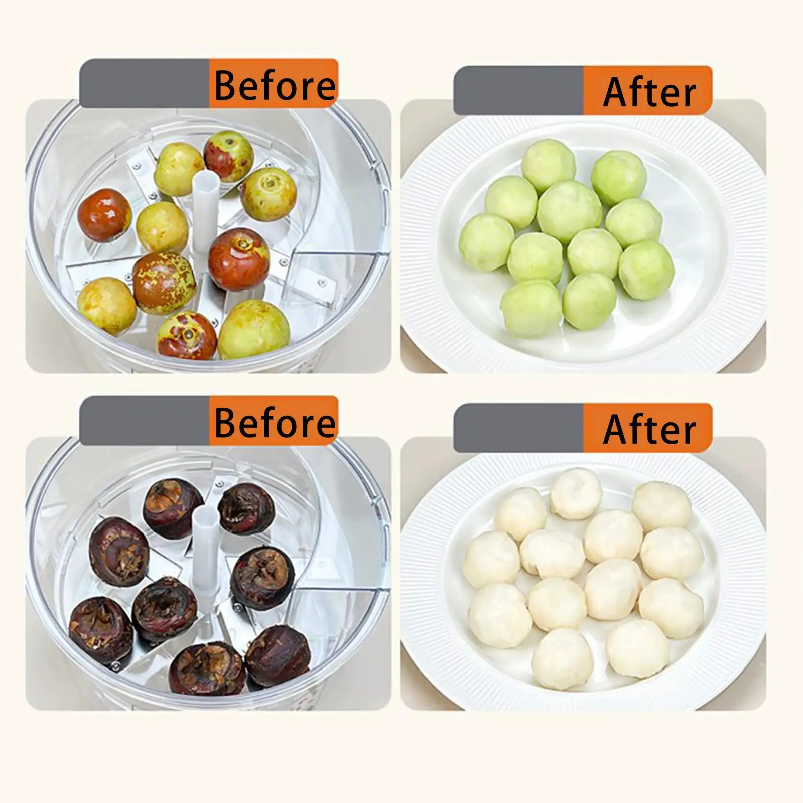 Grape Peeler Automatic Fruit Vegetable Peeling Tool USB Rechargeable for Effortless Home Kitchen Tasks