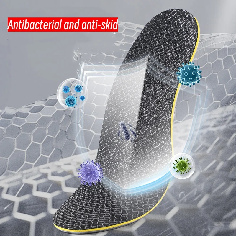 New Sports Insoles Male And Female Flat Feet Arch Support Insoles Odor Proof Breathable Sweat Absorbing Shock-absorbing Insoles