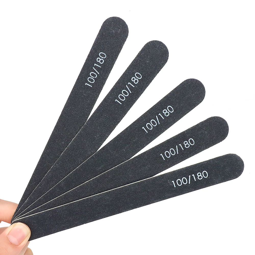 200Pcs Double‑Sided Nail Files 100/180 180/240 Grit Sanding Nails File Quick Shaping Manicure Pedicure Tools For Salon Home Use