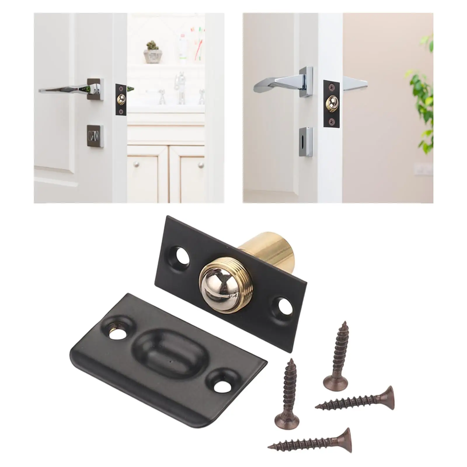 

Ball Catch Black Secure Versatile Door Hardware for Gate Door Room Internal