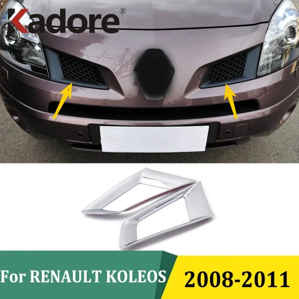 

For RENAULT KOLEOS 2008 2009 2010 2011 Chrome Front Grills Grilles Around Cover Racing Grills Trim Exterior Accessories