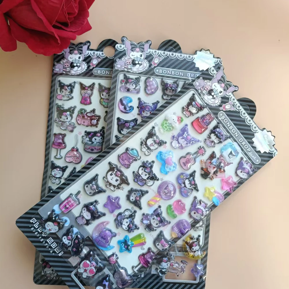 4 pezzi di cartoni animati Sanrio personaggio Heimi adesivi in rilievo 3D adesivi giocattolo per bambini carini e creativi adesivi decorativi fai da te