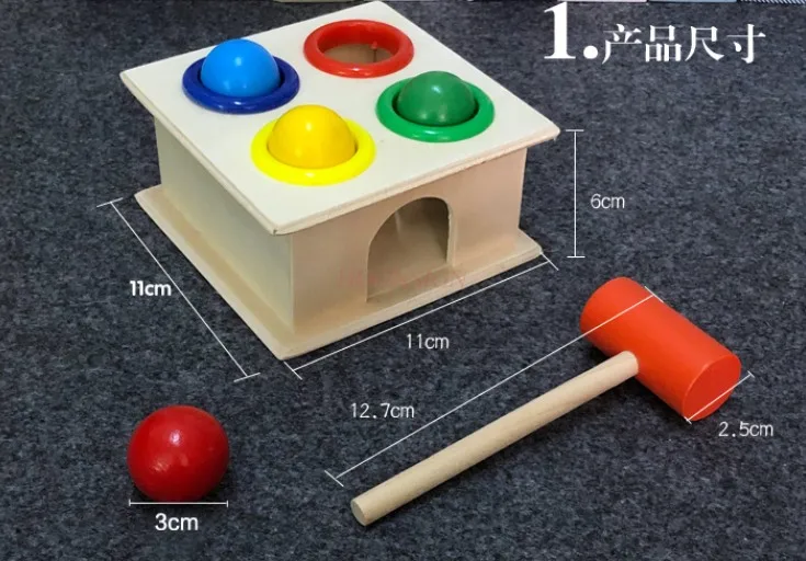 Knocking table Knocking table Hammer box Piling table Teaching aids 1-2-3 years old children's early education puzzle toys