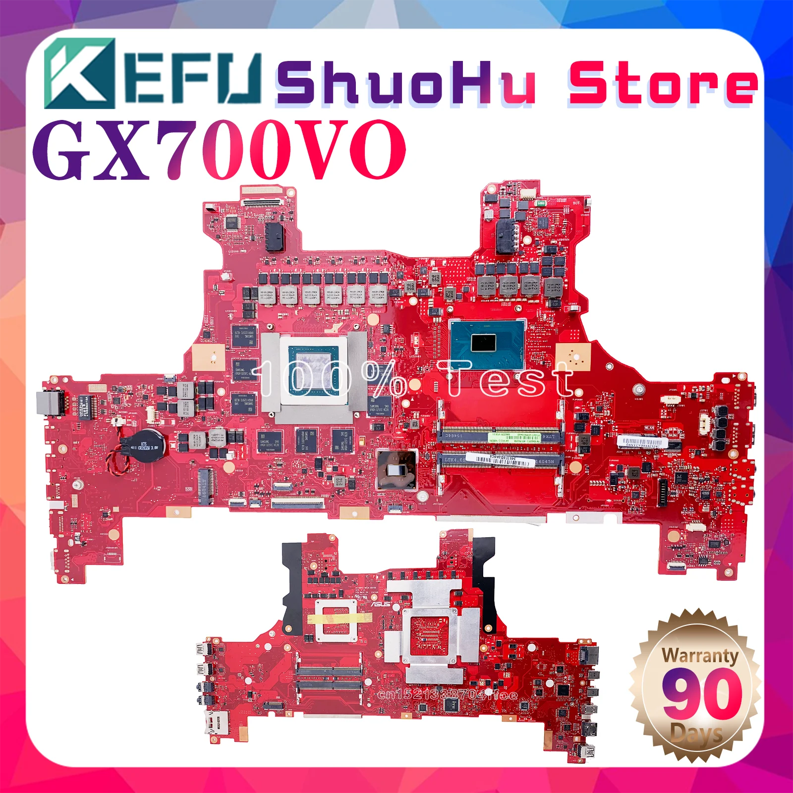 Placa base para portátil GX700VO para ASUS GX700VX GX700VS GX700VT GX700VOR GX700VL ROG, placa base para portátil con I7-6820HK GTX980/V8G 100% OK