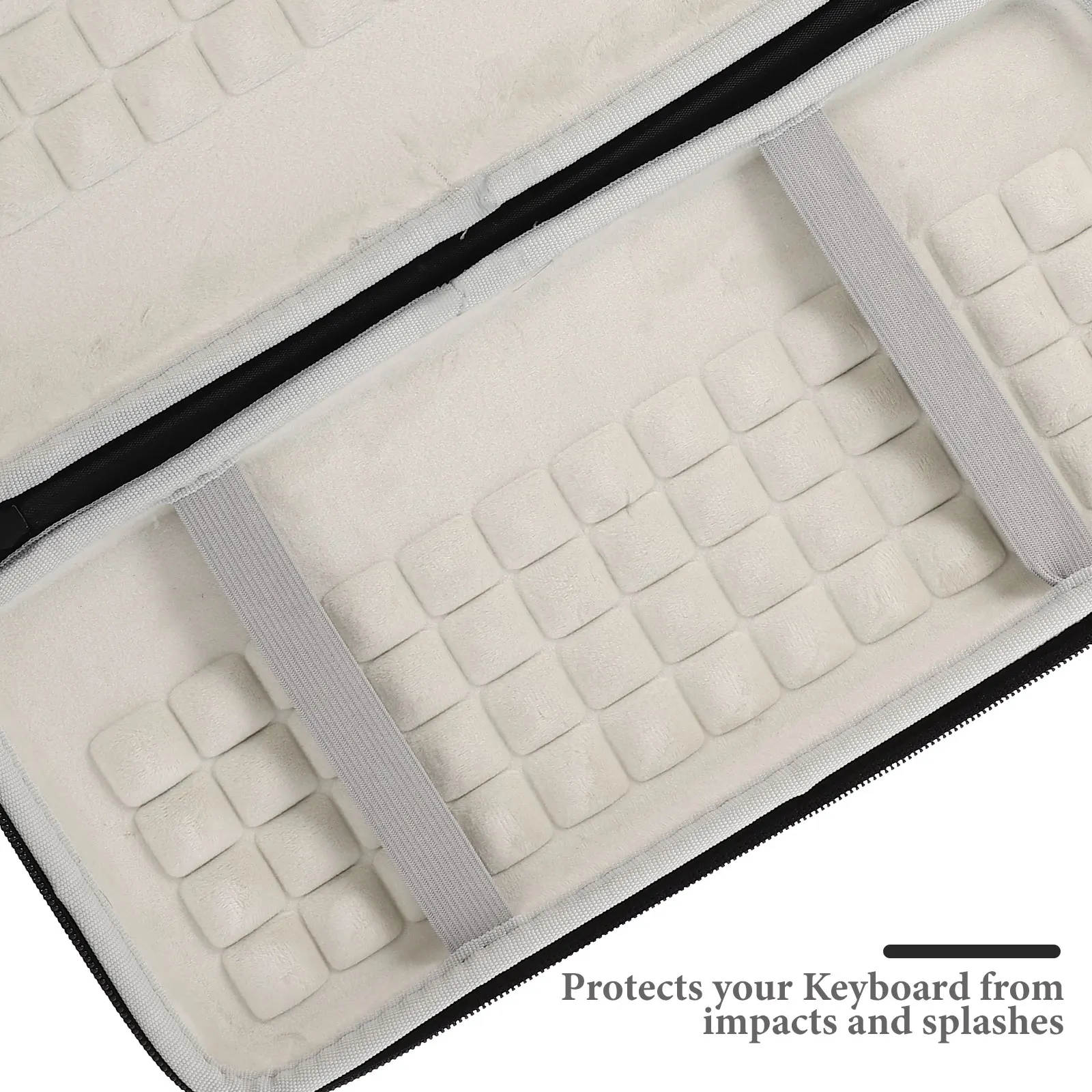 

Чехол для клавиатуры из искусственной кожи, защитный чехол на молнии для механической беспроводной клавиатуры, дорожная сумка для хранения