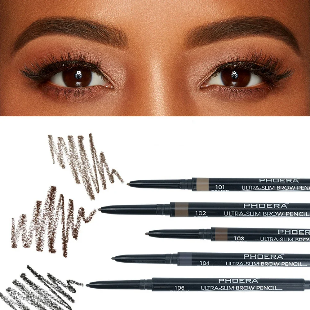 Waterproof Eyeliner Eyebrow Pencil with Eye Brow Brush Multi-purpose Korean Cosmetics for Women Smooth Eye Brow Pens Make Up