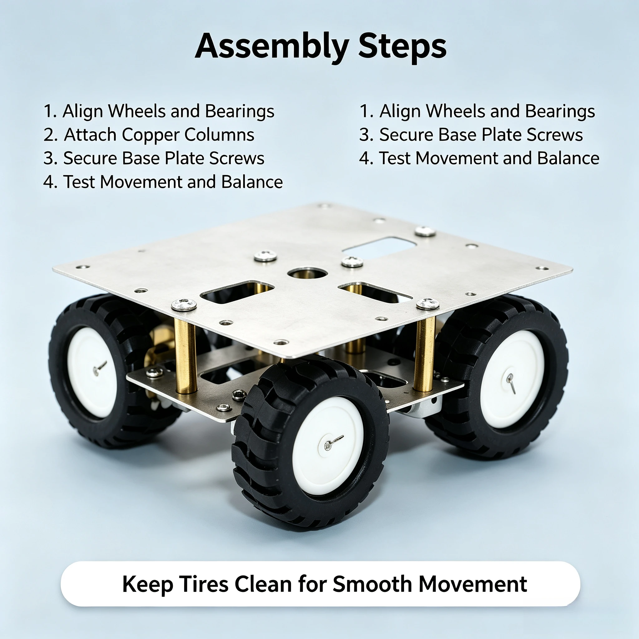 Mini Robot Platform Frame for Student DIY Robot Making Programming Project N20 Stainless Steel Smart Car Chassis Metal Frame