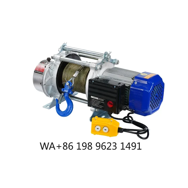 2.5T 12m Aluminum Housing Electric Wire Rope Hoist Custom Remote Control Industrial Lifting Winch B2B Wholesale Crane Equipment