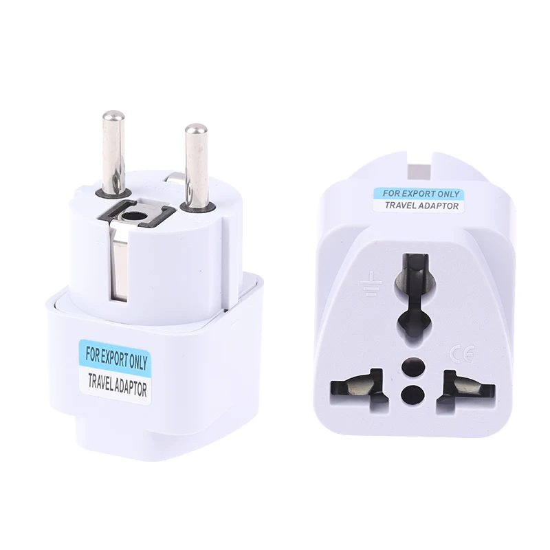 Adaptador de enchufe eléctrico multifunción Universal AU UK US a EU tipo E/F Francia España, enchufe de viaje, toma de CA, adaptador de enchufe KR