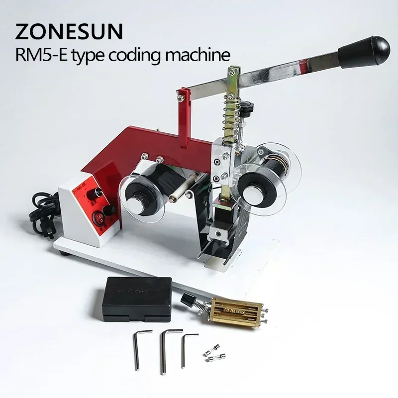 

ZONESUN ZY-RM5-E Hot Ribbon Coding Machine for Date Batch Logo Printing on Various Packaging Materials