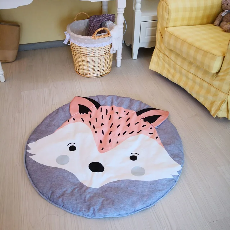 Baby Spelen Cartoon Dieren Matten Pad Peuter Kids Kruipen Deken Ronde Tapijt Tapijt Speelgoed Mat Voor Kinderen Room Decor Foto props