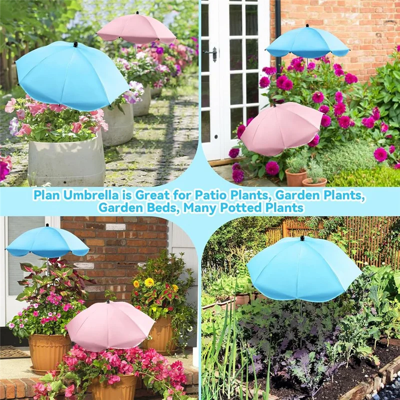 

Садовый зонт высотой ABZC-40 дюймов, 2 шт., тени для растений для уличных растений, защита от солнца 23,6, чехол для больших оттенков